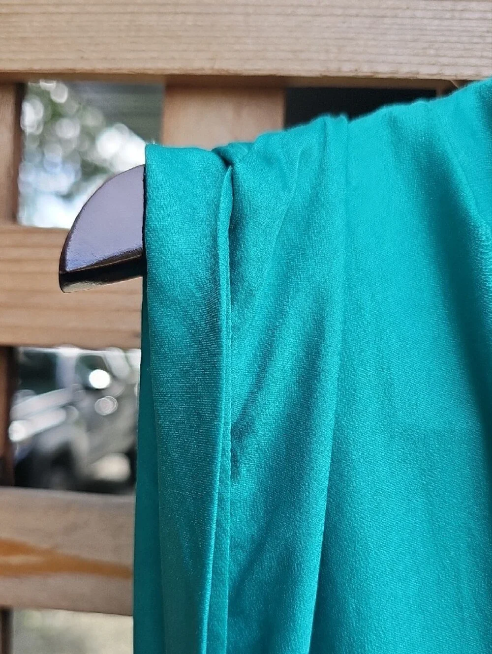 BCBGMaxAzria Teal Draped Cowl Midi Dress - Picture 4 of 9